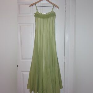 Miss Rosier Matcha Tulle Maxi Dress